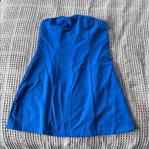 NWT Blue Sleeveless Bustier Mini Dress